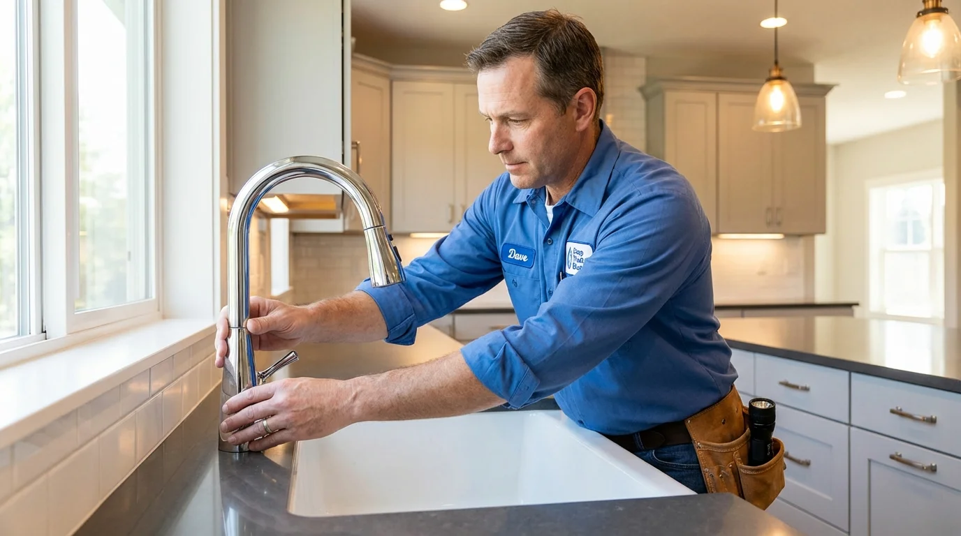 Kitchen faucet installation by Johns Plumbing LLC in Gibsonburg