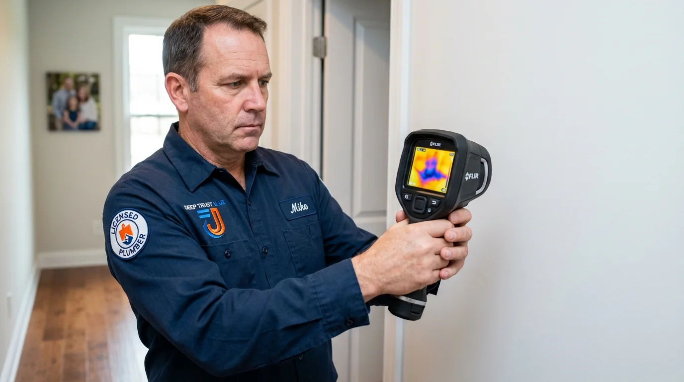 Thermal imaging leak detection by Johns Plumbing LLC in Gibsonburg